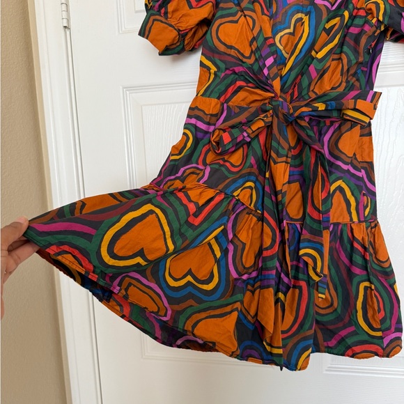 Farm Rio Anthropologie Heart Bow Front Dress - Picture 4 of 11